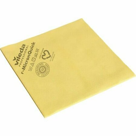 VILEDA PROFESSIONAL Cleaning Cloths, Microfiber, Nonwoven, 15inx16in, YW, 20PK VLD170634